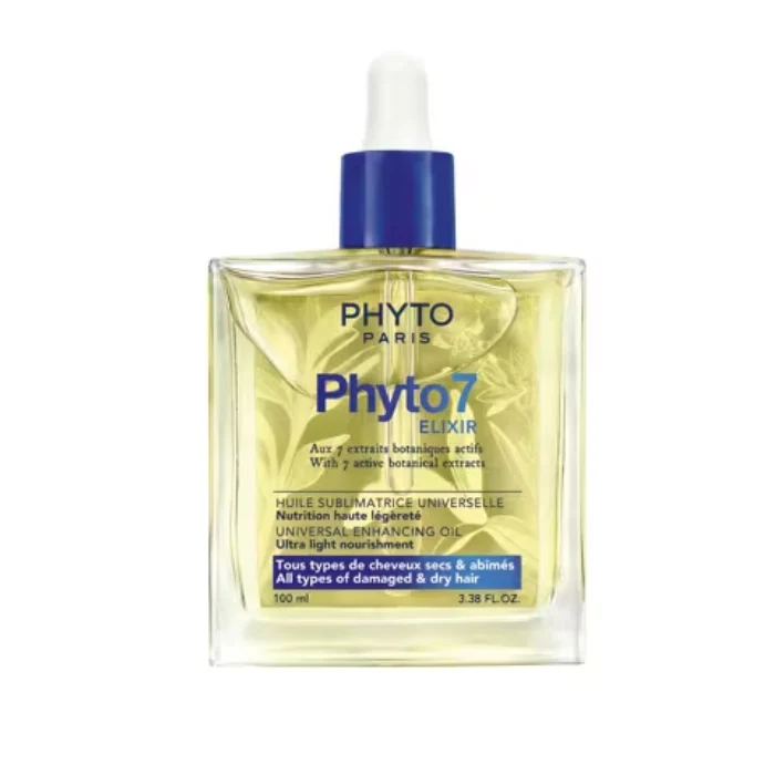 Phyto 7 Elixir Olio Universale Sublimante per Capelli Secchi e Danneggiati, 100ml