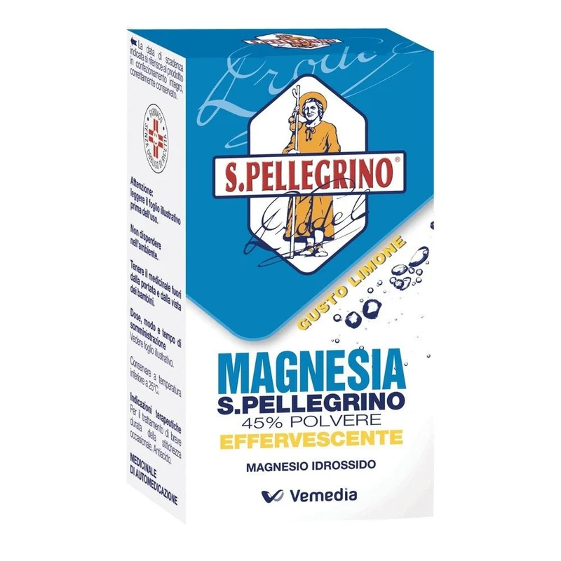 Magnesia S.Pellegrino 45% polvere effervescente gusto limone 100g