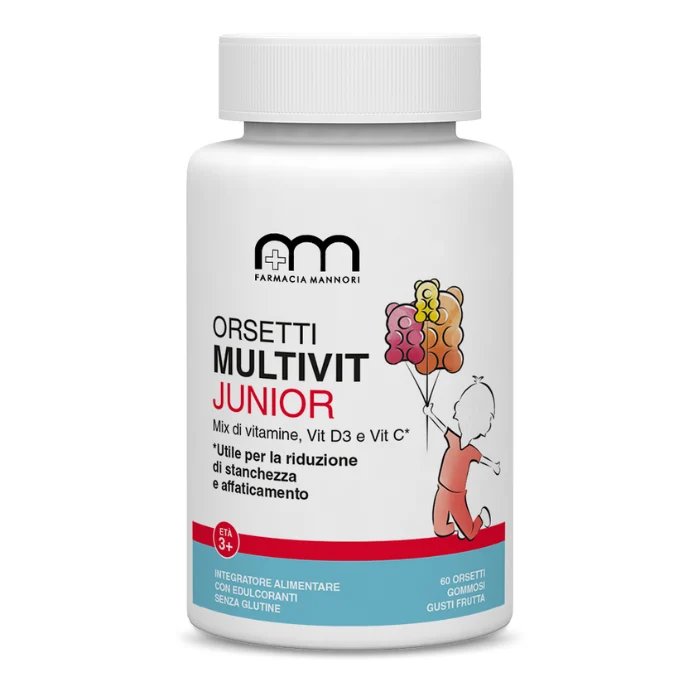 Multivit Junior 60 Orsetti Gommosi Gusto Frutta Farmacisti Preparatori