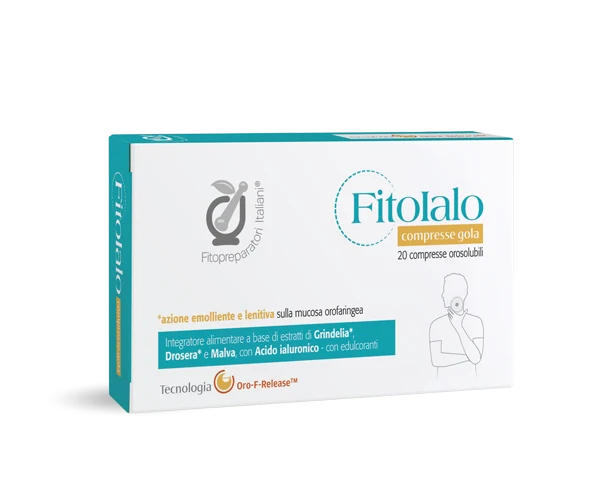 Fitoialo 20 compresse Gola, Azione Emolliente e Lenitiva, Fitopreparatori Italiani