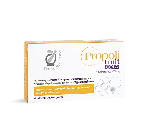 Propoli Fruit Gola 20 Compresse, Fitopreparatori Italiani