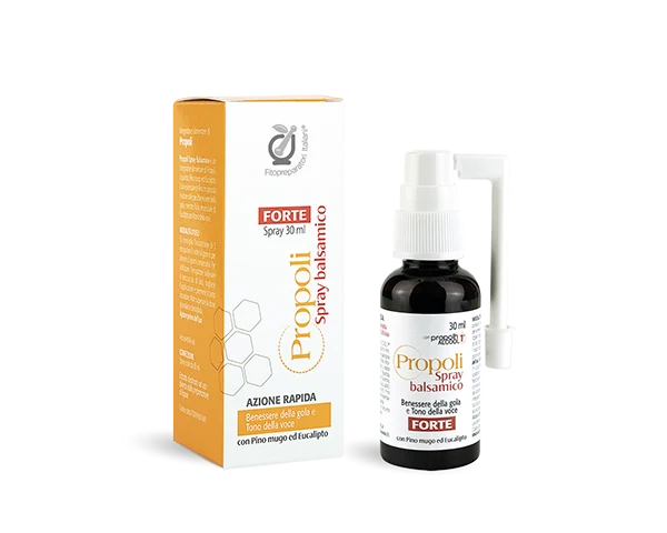 Propoli Spray Balsamico Forte, Azione Rapida, Fitopreparatori Italiani