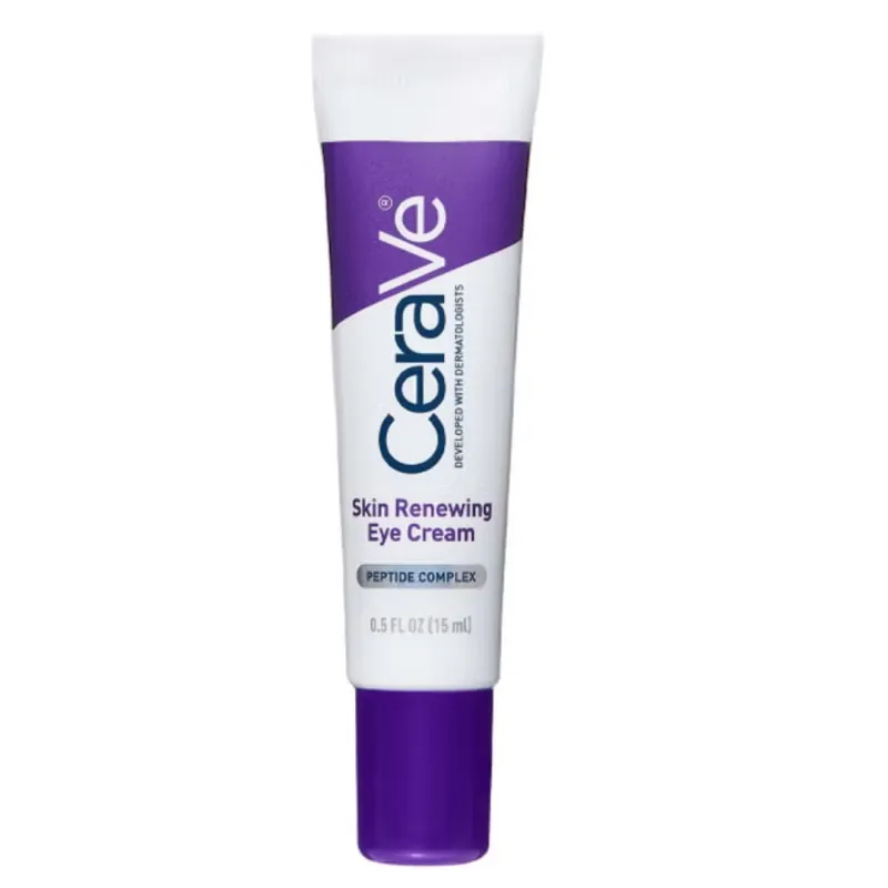 Cerave Skin Renewing Crema Contorno Occhi, Idratante, Riduce l'aspetto delle rughe Sottili e delle zampe di gallina, 15ml