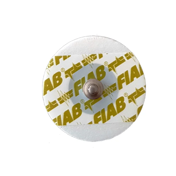 Elettrodo Foam Monouso Rotondo Diametro 40mm Pediatrico con Clip in Acciaio 50 Pezzi