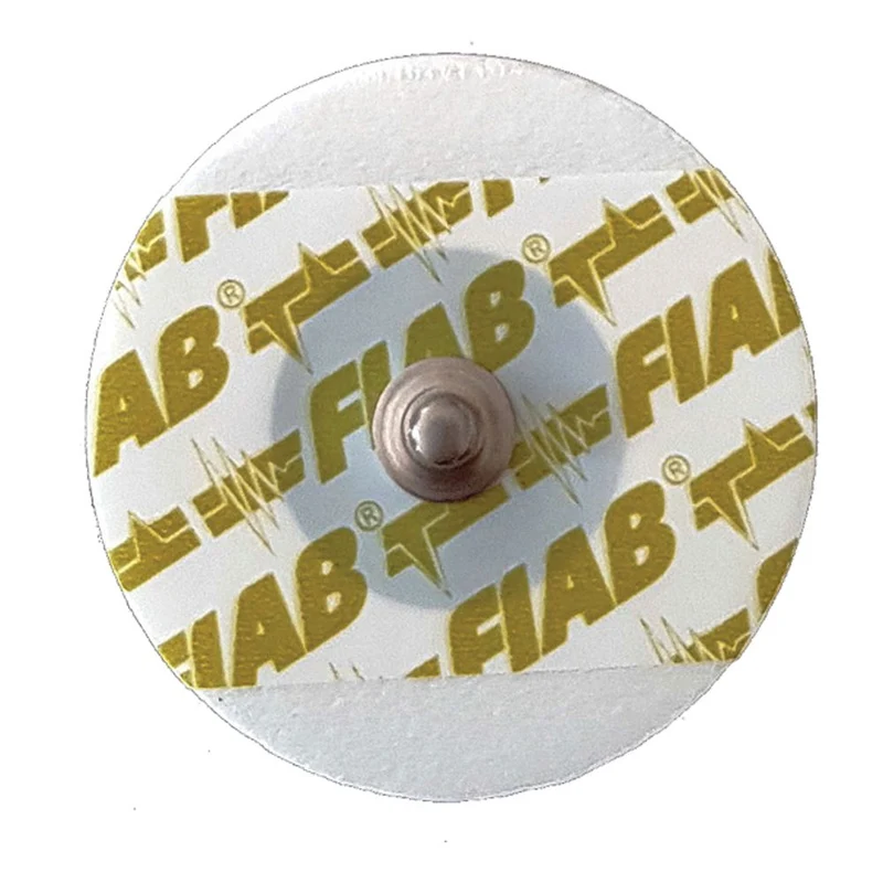 Elettrodo Foam Monouso Ovale 48x50mm per Adulti con Clip in Acciaio Inox 50 Pezzi