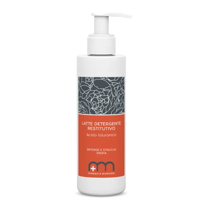 Latte Detergente Restitutivo Con Acido Ialuronico, Deterge, Strucca e Idrata, Farmacisti Preparatori, 200ml