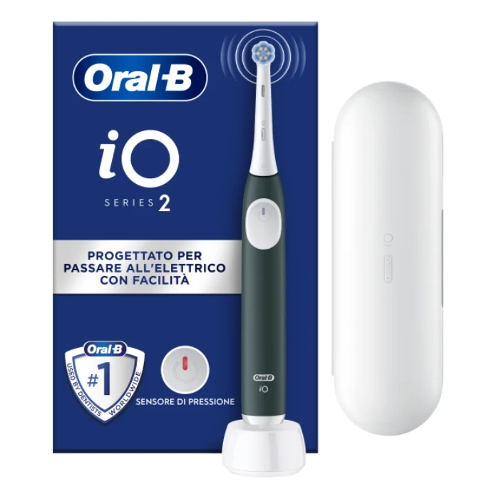 Oral-B iO 2 Spazzolino Elettrico, 1 Testina Di Ricambio, 1 Custodia Da Viaggio