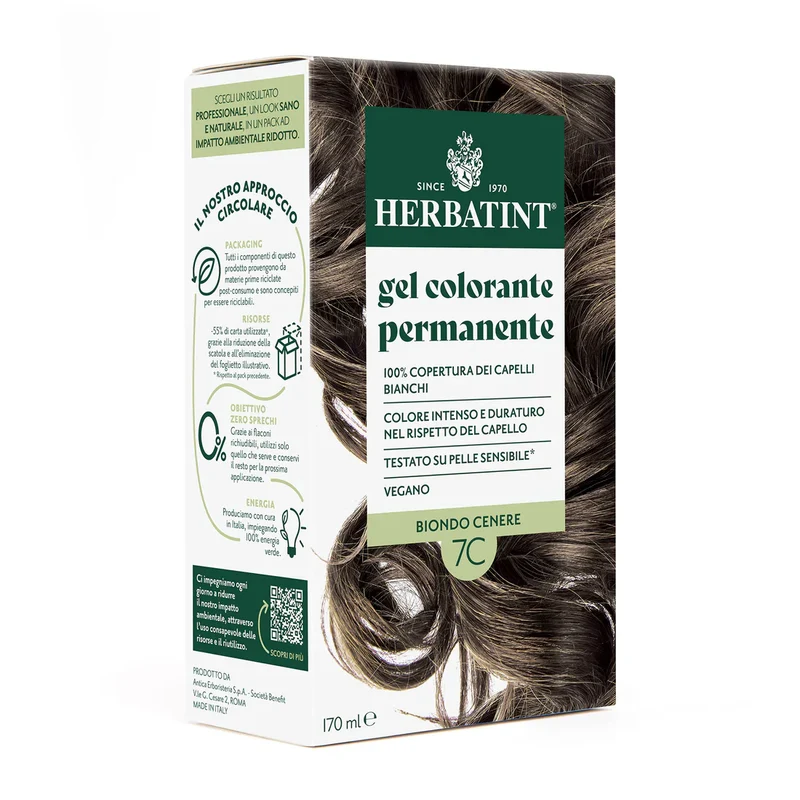 Herbatint Tintura Per Capelli Gel Permanente 7C Biondo Cenere 170ml