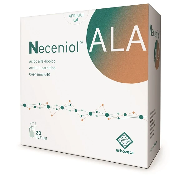 Neceniol Ala 20 Bustine con Edulcoranti Senza Glutine Naturalmente Privo di Lattosio