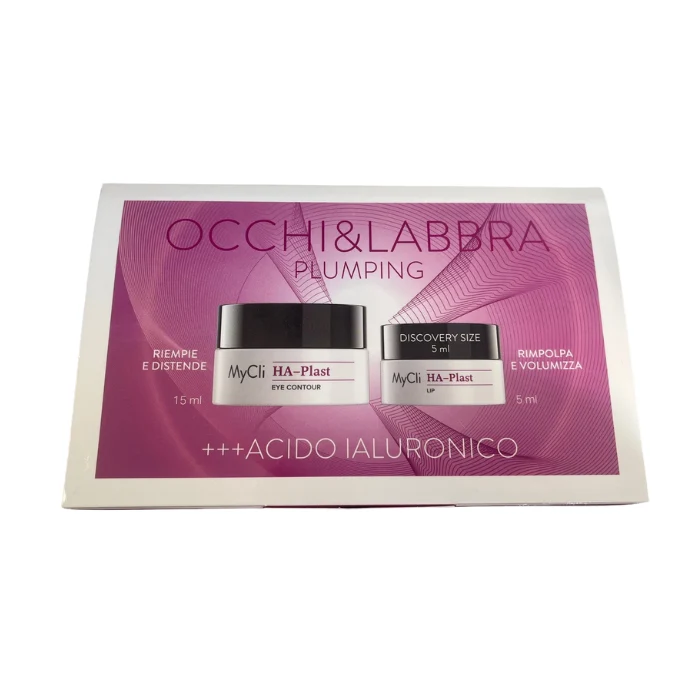 Mycli Cofanetto Occhi & Labbra Plumping, Contorno Occhi 15ml + Balsamo Rimpolpante Labbra 5ml