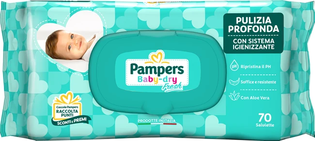 Baby dry fresh formula esclusiva 70 pezzi