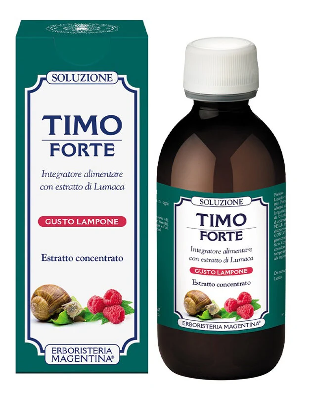 Erboristeria Magentina Timo Forte Soluzione con estratto di Lumaca gusto lampone 150ml