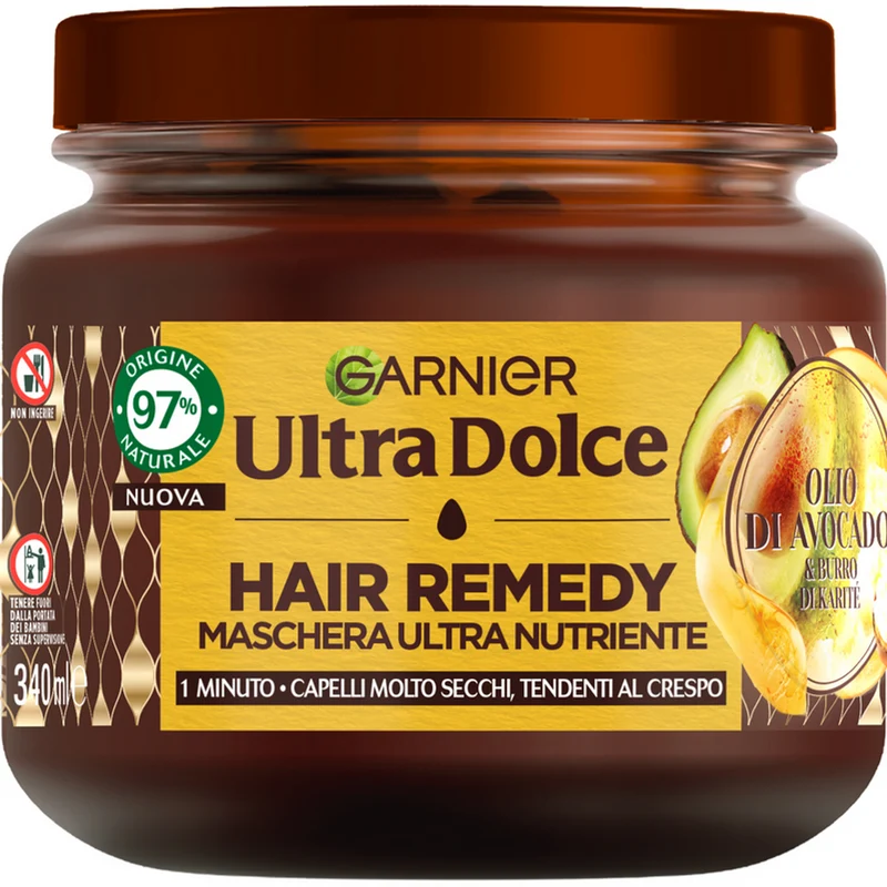 Garnier Ultra Dolce Olio di Avocado & Burro di Karit‚ Maschera Ultra Nutriente Hair Remedy 340 ml