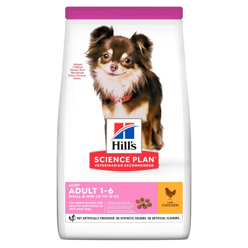 Hill's Science Plan Light Small & Mini Adult Crocchette Con Pollo Per Cani Sacco 6 Kg