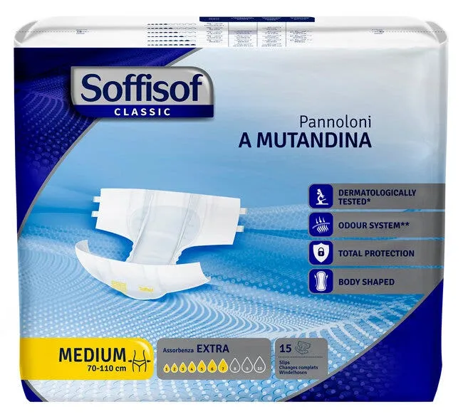 Soffisof Classic Extra Pannolone A Mutandina Taglia M 15 Pezzi