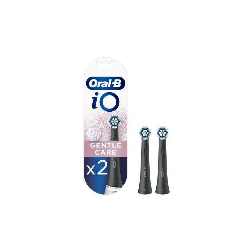 Oral-B iO Gentle Care Confezione da 2 Testine di Ricambio Nere