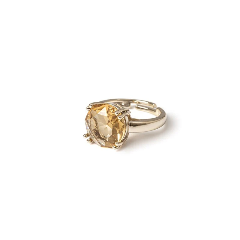 Anello con Cristallo Circolare Infinity