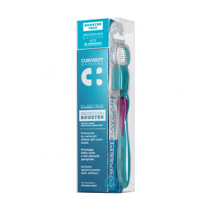 Curasept Daycare Protection Booster Dentifricio Frozen Mint 75ml + IN OMAGGIO Spazzolino