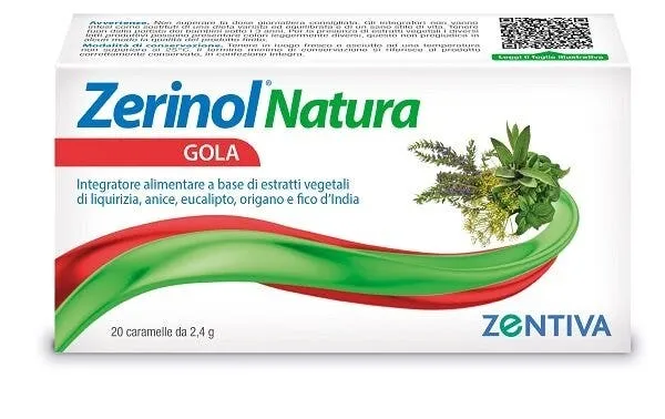 Zerinol Natura Gola 20 Caramelle