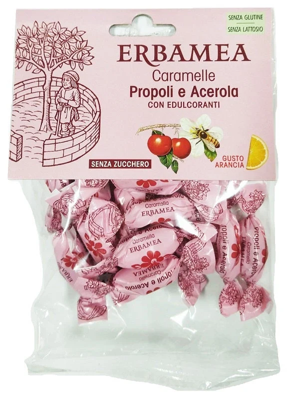 Erbamea Caramelle Propoli E Acerola Gusto Arancia 50g