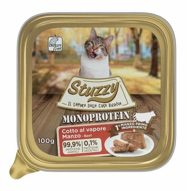 Stuzzy Monoprotein Manzo Cibo Umido Gatti Adulti Vaschetta 100g