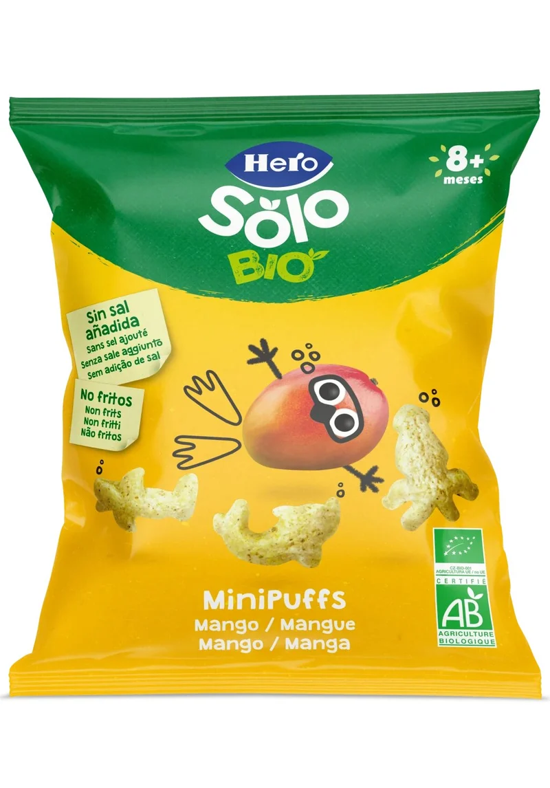 Hero Solo Snack Mini Puffs Mango Biologici 18g