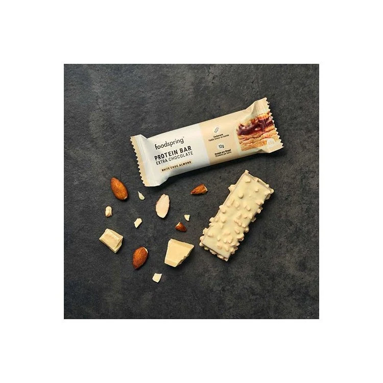 Foodspring Barretta Proteica Extra Cioccolato Bianco E Mandorle 45g