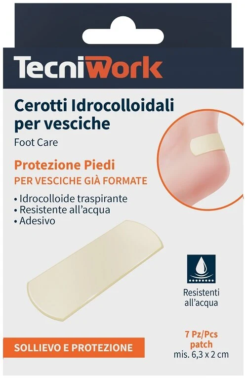 TecniWork Cerotti Idrocolloidali Per Vesciche 7 Pezzi