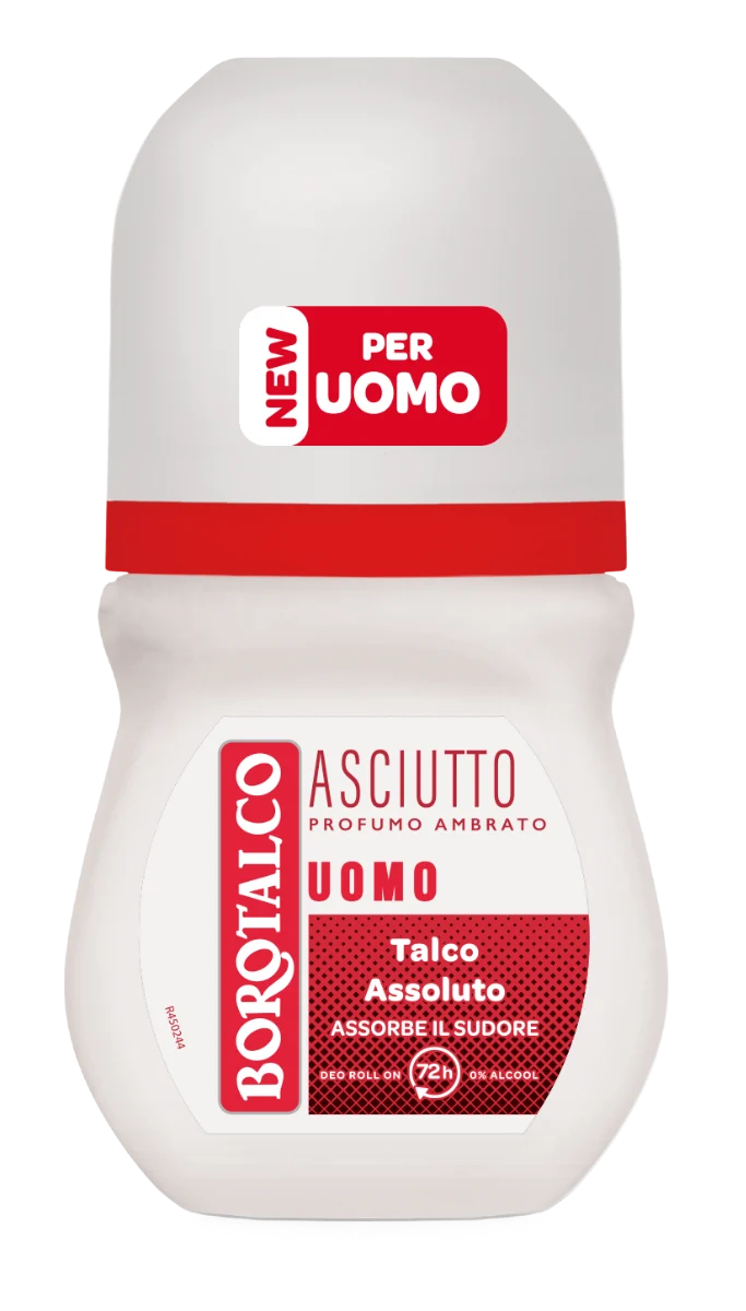 Borotalco Deodorante Uomo Roll-On Asciutto Ambrato 50ml