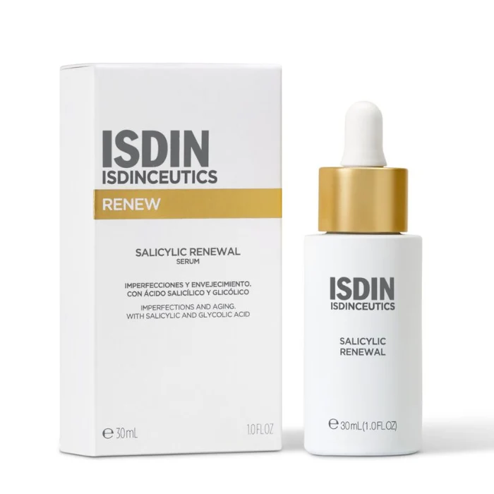 ISDIN ISDINCEUTICS Salicylic Renewal, siero viso con acido salicilico, riduce le imperfezioni e le rughe, anti-invecchiamento, 30ml