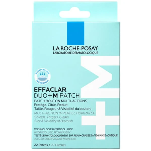 La Roche Posay Effaclar Duo +M Patch Anti-imperfezioni, Agisce su dimensione, rossore e visibilità dei brufoli, 22 Patch