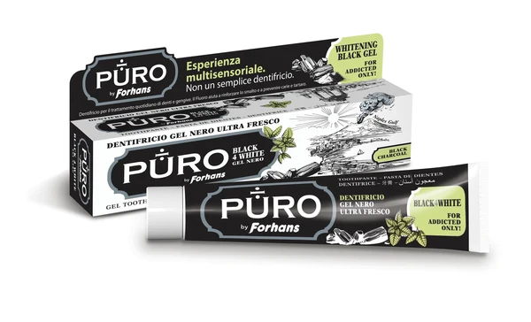 Dentifricio forhans gel black4white