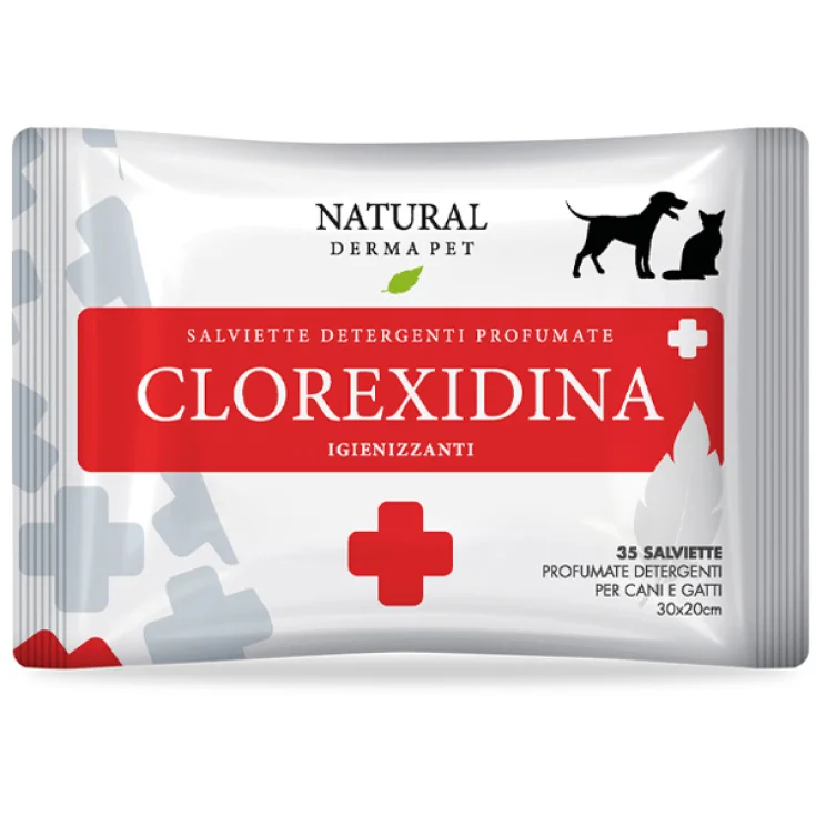 Natural Derma Pet Salvietta Clorexidina 35 Pezzi