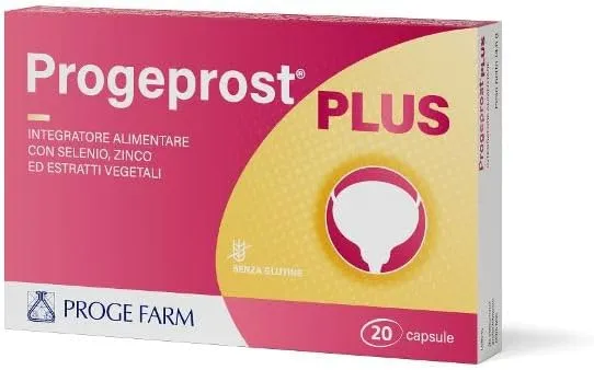 Progeprost Plus 20 Capsule - Integratore Alimentare con Selenio, Zinco ed Estratti Vegetali - Benessere della Prostata
