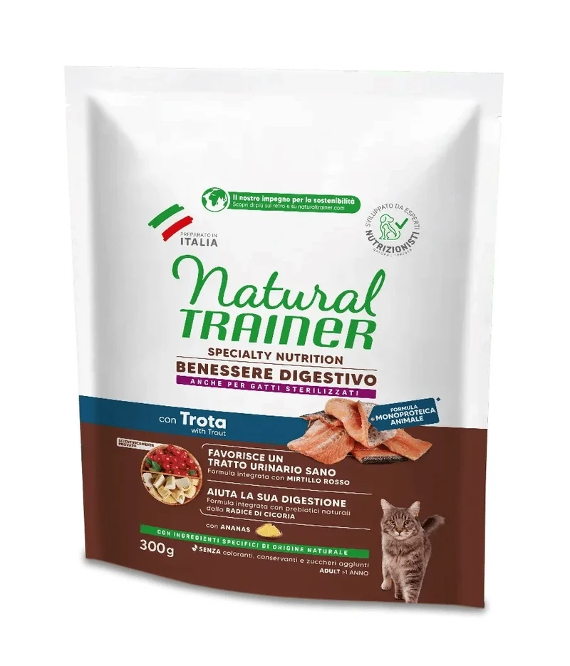 Natural Trainer Specialty Nutrition Benessere Digestivo con Trota 300 gr