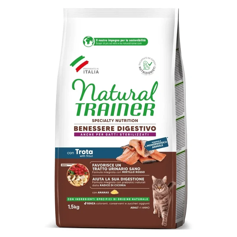 Natural Trainer Specialty Nutrition Benessere Digestivo con Trota 1,5Kg