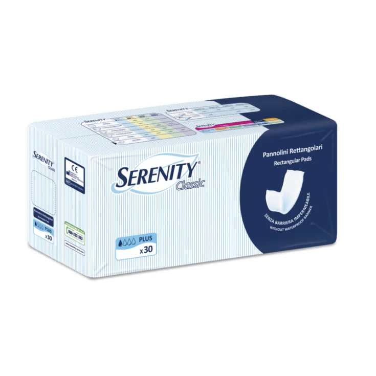 Pannoloni Rettangolari Senza Barriera Plus Serenity Classic 30 Pezzi