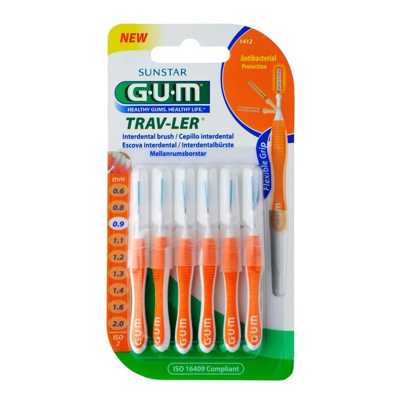 GUM Trav-Ler scovolino interdentale 0,9mm 6 pezzi