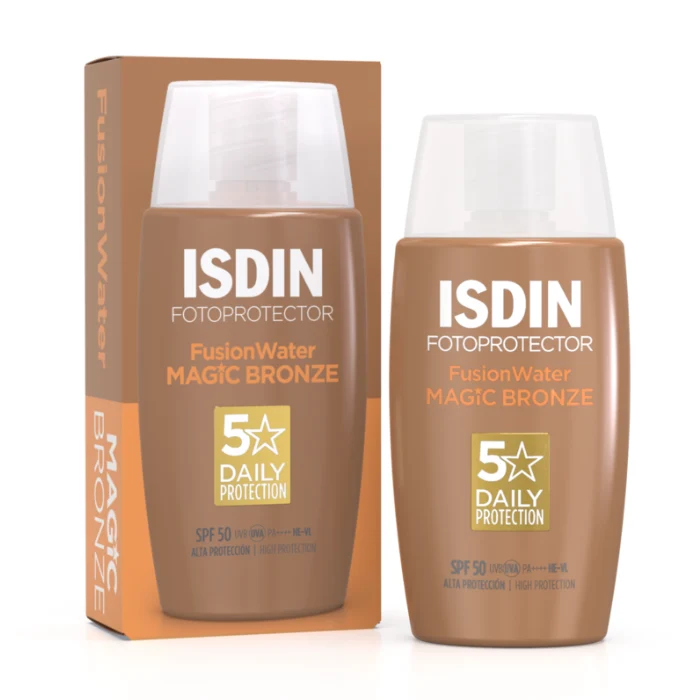 Isdin Fusion Water Magic Bronze Spf 50+ - Protezione Solare Viso colorata 50ml