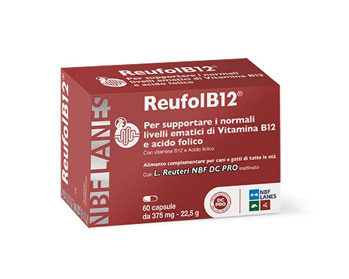 Reufolb B12 Alimento Complementare Cani e Gatti 375mg 60 Capsule