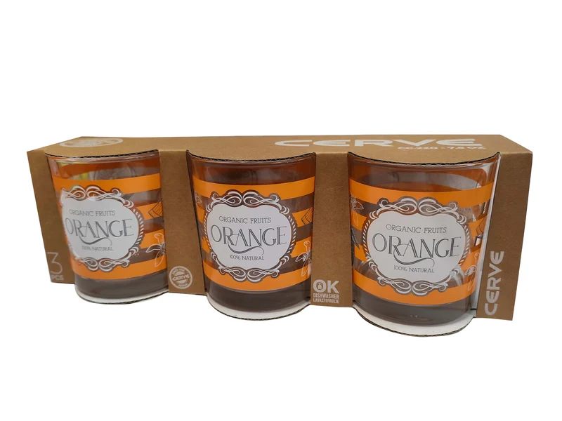 SET 3 BICCHIERI LINDA 220 ml - ORANGE