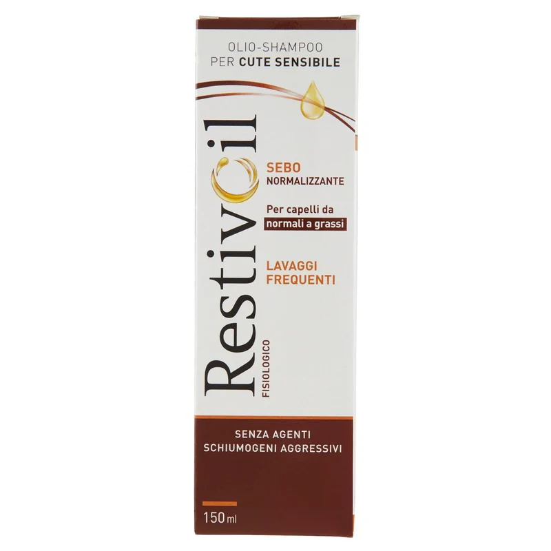 RestivOil Fisiologico Olio-Shampoo per Cute Sensibile per capelli da normali a grassi 150 ml