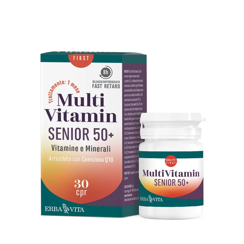 Erba Vita MultiVitamin Senior 50+ Vitamine E Minerali 30 Compresse
