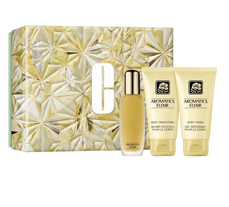 Clinique Cofanetto Aromatics Elixir Profumo 45 ml + Crema Corpo 75ml + Bagnodoccia 75ml