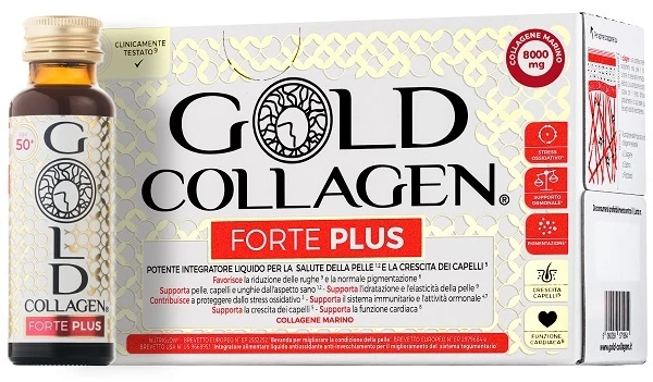 Gold collagen forte plus 10 flaconcini da 50 ml 8g collagene