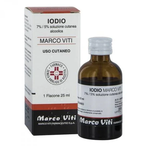 IODIO SOL ALCO I MV "7%/5% SOLUZIONE CUTANEA ALCOOLICA"1 FLACONE 25 ML"