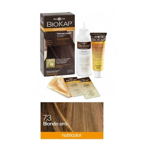BIOKAP NUTRICOLOR 7,3 NEW BIONDO ORO TINTA TUBO + FLACONE
