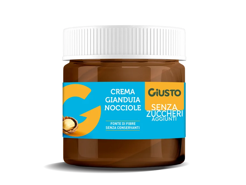 Giusto Crema Spalmabile Gianduia E Nocciole Senza Zucchero 200g