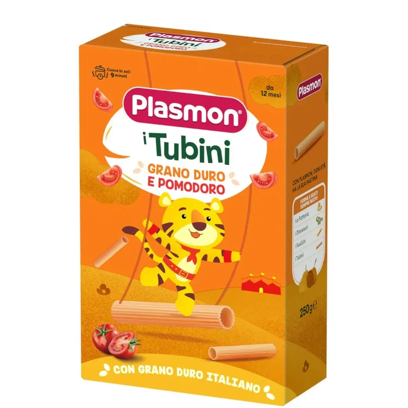 Plasmon Pastina Tubini Grano Duro e Pomodoro 12M+ 250g