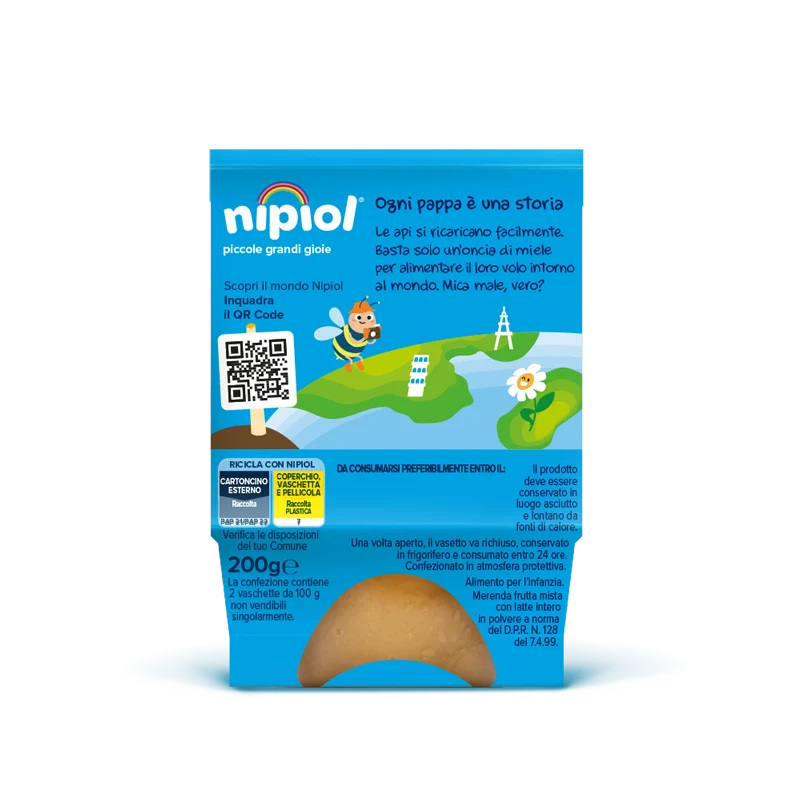Nipiol Merenda Frutti Misti 2x100g